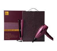 ghd Collection Cherry Chic, Lisseur ghd Chronos et Sèche-cheveux Helios 2200W avec Vanity de voyage bordeau