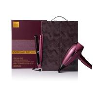 ghd Collection Cherry Chic, Lisseur ghd Chronos et Sèche-cheveux Helios 2200W avec Vanity de voyage bordeau