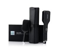 GHD - Coffret Duet Style - Lisseur Séchant 2-en-1 (Noir), Brosse & Pochette incluses. Sèche & Lisse Simultanément Sans Dommage Thermique ni Frisottis sur Cheveux Mouillés. Tous Types de Cheveux