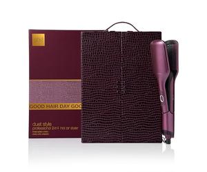 ghd - Coffret Lisseur séchant 2-en-1 ghd Duet Style (Bordeaux) - Huile lissante, Brosse et vanity inclus - Sèche et lisse en simultané sans dommage ni frisottis - S'utilise sur cheveux mouillés/secs
