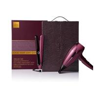 ghd Collection Cherry Chic, Lisseur ghd Chronos et Sèche-cheveux Helios 2200W avec Vanity de voyage bordeau