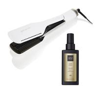 GHD - Lisseur Fer à Lisser Séchant DUET STYLE - 2 en 1 - Blanc + Huile de Coiffage Lissante