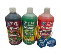 GHE Terra Aquatica Tripart Lot de 3 bidons de solution d'engrais complet pour plantes Eau douce 1 l