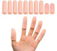 GHEART Protecteur de Doigt, Protège Doigt, Protecteur de Doigt de Gel, Doigtiers Silicone, Excellent pour les Doigts à Gâchette, L'eczéma des Mains, Les Fissures des Doigts, Les Callosités, 10 Pcs