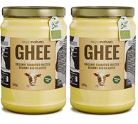 Ghee Bio - beurre clarifié selon l'ancienne recette ayurvédique - uniquement à partir du lait de vaches au pâturage - extrêmement digestible sans lactose - Exponatura (500 g) (Lot de 2)