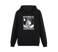 Ghee Dropkick Murphys Vintage Skeleton Piper Unisex Hooded Printed Pullover Hoodies Mens Black Sweatshirts Black XL