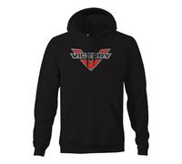 Ghee Victory Motorcycles USA Unisex Hooded Printed Pullover Hoodies Mens Black Sweatshirts BlackXL