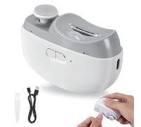 Ghekkli Coupe-ongles Electrique Blanc, 3 en 1 pour Couper, Limer avec LED, 2 Vitesses et Couvercle de Protection - Kit Complet pour Manucure et Pédicure