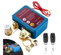 Ghekkli Disjoncteur de Batterie 2 Télécommandé Sans Fil, 12V 240A Coupe Circuit Voiture Interrupteur Batterie pour Voiture Bateau RV ATV Camion Alarme Voiture (Bleu)