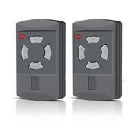 Ghekkli Lot de 2 Telecommande Portail Rechange pour Hörmann HSM4-40, 40,685 MHz, pour Telecommande Hörmann HSM2-40, HS2-40, HS4-40, HSE2-40, HSE4-40, Gris Bouton, 4 Canaux