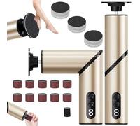 Ghekkli Rapeuse Pieds Electrique, Appareil 2-en-1 Pour Les Pieds et Les Ongles, Design Pliable, pour Eliminer Les Callosités, 40 Embouts Abrasifs, 9 Vitesses, Fonctionnement en Avant et En Arrière