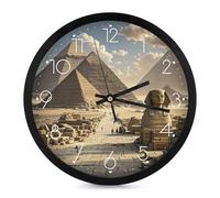 GHENBLT Horloge murale numérique en forme de pyramides égyptiennes - Fonctionnement à piles - 25,4 cm - Silencieuse - Sans tic-tac - Facile à lire - Pour salon, salle de bain, cuisine, bureau, chambre