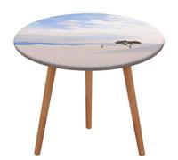 GHENBLT Nappe de table ronde romantique en tissu imperméable avec bords élastiques - Lavable - Infroissable - Pour salle à manger, pique-nique, fête sur terrasse - 110 cm