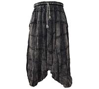 Gheri Hommes Poids Léger Coton Drop Crotch Ninja Aladin Génie Noir Travail de Patch Harem Un Pantalon Trousers A LXL