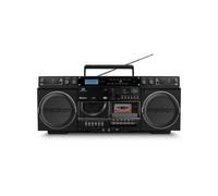 P66538 Enregistreur à cassettes (Ghettoblaster rétro avec lecteur CD, années 80, grand, .