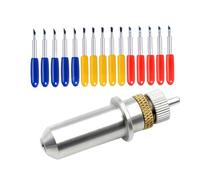 GHFcgjCJ Traceur de Coupe en carbure cémenté Allemand, 15 pièces, 30 45 60 degrés, Support Roland Compatible avec Roland