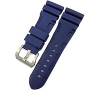 GHFHSG Bracelet de montre en caoutchouc 24 mm 26 mm en silicone pour Panerai Luminor submersible PAM Vert Bleu Bracelet étanche, 24mm, Agate