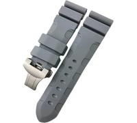 GHFHSG Bracelet de montre en caoutchouc 24 mm 26 mm en silicone pour Panerai Luminor submersible PAM Vert Bleu Bracelet étanche, 26mm, Agate