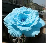 GHFNJYH Pivoine Artificielle géante en polyéthylène, 40/50 cm, Fausses Fleurs pour vitrine, Accessoires Photo, Bleu, 40 cm