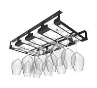 GHFXSCV Casier à vin Mural Industriel avec Support à vin Suspendu, Parfait pour Les Bars et Les Cuisines, montable au Mur/sous Une Armoire, Porte-gobelets en métal Robuste avec Design Auto