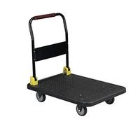 GHFXSCV Chariot à Main Pliable avec Plateforme pivotante, Noir - 70 x 47 x 82 cm