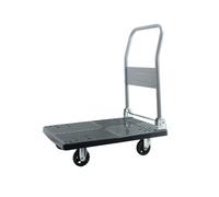 GHFXSCV Chariot de manutention Pliable et Compact : Chariot Robuste à Plateforme antidérapante avec Roues, idéal pour Les entrepôts et Les ateliers - Solution de Rangement compacte (Noir 9