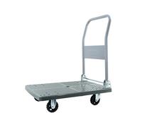 GHFXSCV Chariot de manutention Pliable Robuste - Chariot Industriel Pliable à roulettes avec Plateau antidérapant, idéal pour Les entrepôts et Les ateliers (Gris 90x59x85cm)