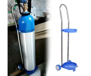 GHFXSCV Chariot léger pour Bouteilles d'oxygène, Chariot médical en Acier pour Services et Blocs opératoires, Support pour Bouteille de Propane, Hauteur 95 cm, Durable et Facile à manœuvrer