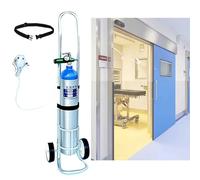 GHFXSCV Chariot Porte-Bouteille d'oxygène léger et réglable avec Ceinture de sécurité, Chariot métallique pour Le Rangement des Bouteilles de gaz de 16,8 cm, Support de Transport Portable, idéal pou