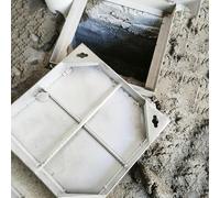 GHFXSCV Couvercle de Fosse septique carré Personnalisable, Couvercle de Drain Invisible en Acier Inoxydable 20" x 20", Couvercle de Regard intégré pour Usage résidentiel et Commercial (95 x 95 x 5 c