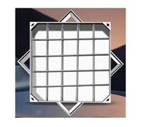 GHFXSCV Couvercle de Fosse septique Robuste, Couvercle de Regard galvanisé Invisible avec Cadre en Acier Inoxydable, Couvercle d'inspection carré pour allée/Chemin (70x70x8cm/27,5x27,5x3,14in)