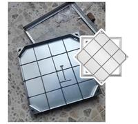 GHFXSCV Couvercle de Regard métallique Personnalisable 300x300mm et Couvercle carré Robuste pour l'inspection de la Circulation des véhicules.