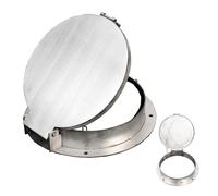 GHFXSCV Couvercle de Regard Rond en Acier Inoxydable 304 avec Serrure, Trappe d'accès antivol, Plaque de Drainage pour accès au Toit, Couvercle de Drainage de 50 cm (20 po), Durable et sécurisé