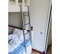 GHFXSCV Échelle de lit superposé réglable en métal pour Caravane, Camping-Car, Maison, dortoir, Appartement, Supports de Suspension universels avec Crochets (Couleur : Argent, Taille : 1,1