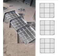 GHFXSCV Ensemble de 3 couvercles d'inspection cachés - Couvercles de Regards Invisibles antidérapants pour patios, Jardins, écoles et Cours d'accès aux drains (40 x 40 cm)
