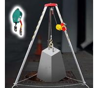 GHFXSCV Kits antichute, trépied de Sauvetage d'urgence en Aluminium pour espaces confinés avec treuil, Ceinture de sécurité et antichute, Kits de trépieds de Sauvetage Incendie, pour lieux
