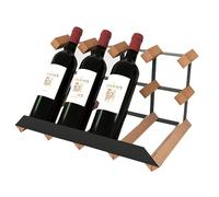 GHFXSCV Petit Support Organisateur de casier à vin, Inserts de casier à vin en Bois pour Armoire, Support de Bouteille de vin autoportant en Treillis de comptoir, Bouteille de vin de Stock