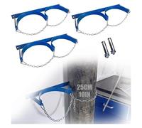 GHFXSCV Support Double pour Bouteilles d'oxygène avec chaîne réglable, Fixation Murale pour ateliers et usines, Support pour Bouteilles d'hydrogène, d'azote et de Propane, Lot de 3-65 x 20 cm