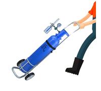 GHFXSCV Support métallique pour Mini-Bouteille d'oxygène avec roulettes, Chariot D/E pour Une Seule Bouteille, transportable, diamètre 15,8 cm (6 1/4 po)