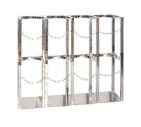 GHFXSCV Support pour Bouteilles d'oxygène en Acier Inoxydable - Chariot de Rangement pour Bouteilles de gaz de 60 cm de Haut avec Double chaîne de sécurité, étagère de Rangement pour ateliers, hôpit