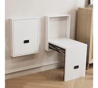 GHFXSCV Tabouret de Change de Chaussures Mural Pliable en Bois Massif, Invisible et Peu encombrant, pour Salle de Bain ou Salon. Gain de Place.