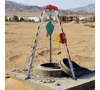 GHFXSCV Trépied de Sauvetage d'urgence 1200 LB, stabilisateur pour espaces confinés avec Dispositif antichute, système de sécurité Robuste pour Tunnels, égouts et Regards - Treuil de 1200