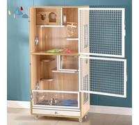 GHHDPDMJ Cage pour Furet - Cage pour Chinchilla - Armoire pour Animaux de Compagnie - Châssis avec tiroir - Cage d'escalade Chaude pour l'hiver et fraîche pour l'été - Cage pour écureuil - Maisons po
