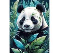 GHHKUD Kit de peinture diamant 5D pour adultes, panda animal diamant, kit d'art diamant pour débutants, point d'art diamant à faire soi-même, peinture sur toile pour décoration murale d'intérieur, 30
