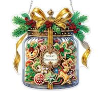 GHHKUD Kits de pendentifs de Noël à suspendre, décoration à suspendre, bouteille double face, cadeaux pour adultes et enfants, cadeaux pour décoration d'intérieur