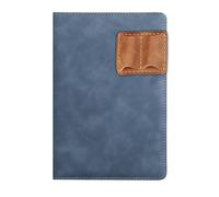 GHHQIANG Porte-stylo en cuir pour carnet de notes, journal, stylo, porte-crayon pour bloc-notes, pour bureau, notes d'étudiants (bleu marine)