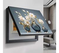 GHHQQZ Boîte Distribution Peinture Décorative Cache Compteur Électrique Mural Résistant Rayures Couvercle Décoratif Pour Boîtier Disjoncteur Cuisine Salon(A,50x60cm)