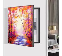 GHHQQZ Cache Fusibles Décoratifs Installation Simple Boîte Distribution Masque Peinture Décorative Compteur Électrique Mur d'accent Dans Salon(D,60x80cm)