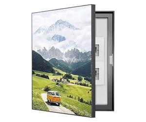 GHHQQZ Couvercle Boîte Compteur Décoratif Peinture Murale pour Coffret Distribution Caché Disposition Verticale Cache Tableau Electrique Chambre Balcon(A,60x50cm)