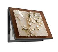 GHHQQZ Couvercle Fusibles Décoratif Cache Compteur Electrique avec Tige Hydraulique Peinture Décorative Pour Boîte Compteur Couloir Hall D'entrée(E,45x35cm)